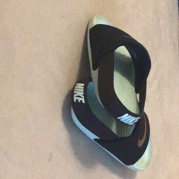 NIKE KAWA SLIDES TODDLER SHOES 
BLACK MINT 9C - Picture 3 of 5